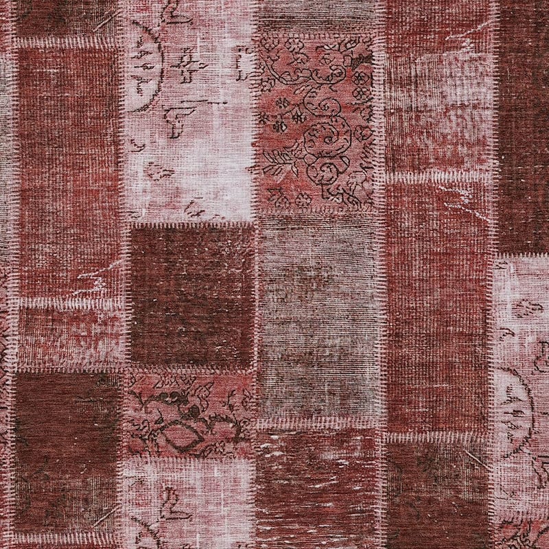 HomeRoots Patchwork Traditional Rectangle Outdoor Rug