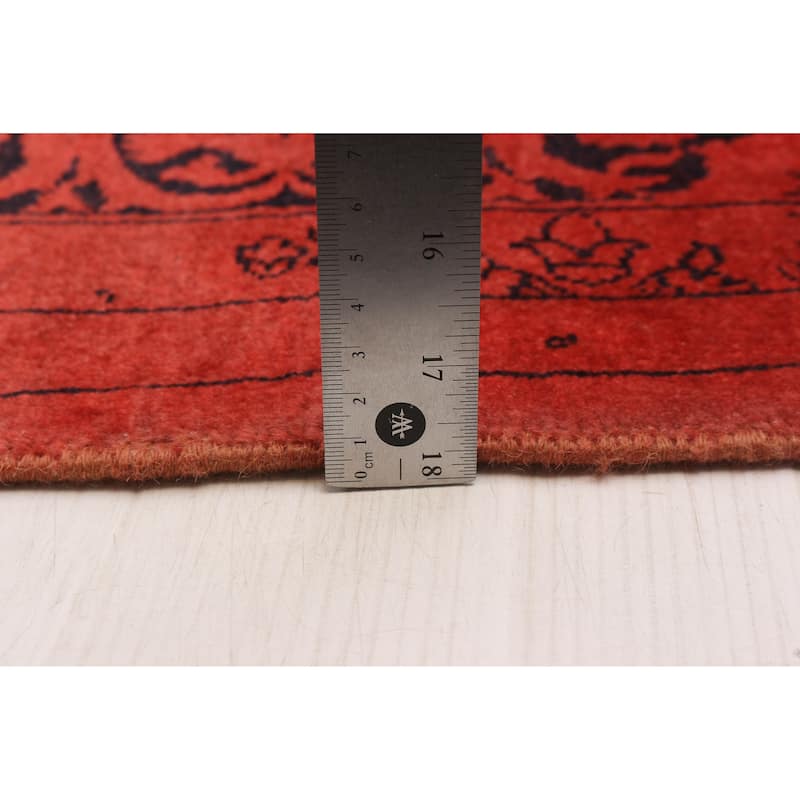 ECARPETGALLERY Hand-knotted Vibrance Light Red Wool Rug - 6'1 x 8'10