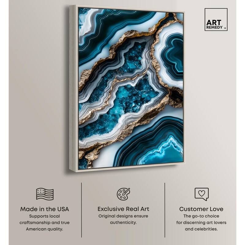 Teal Tides Treasure II Canvas by Art Remedy