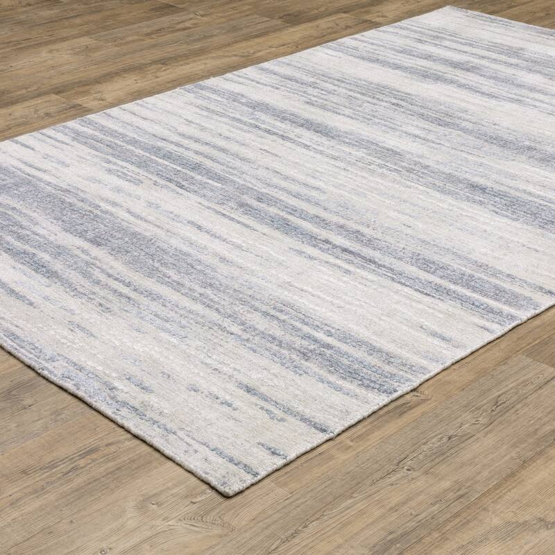 Cameryn Textural Distressed Stripe Area Rug