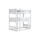 preview thumbnail 10 of 10, Twin Size Triple Rubber Wood Bunk Bed