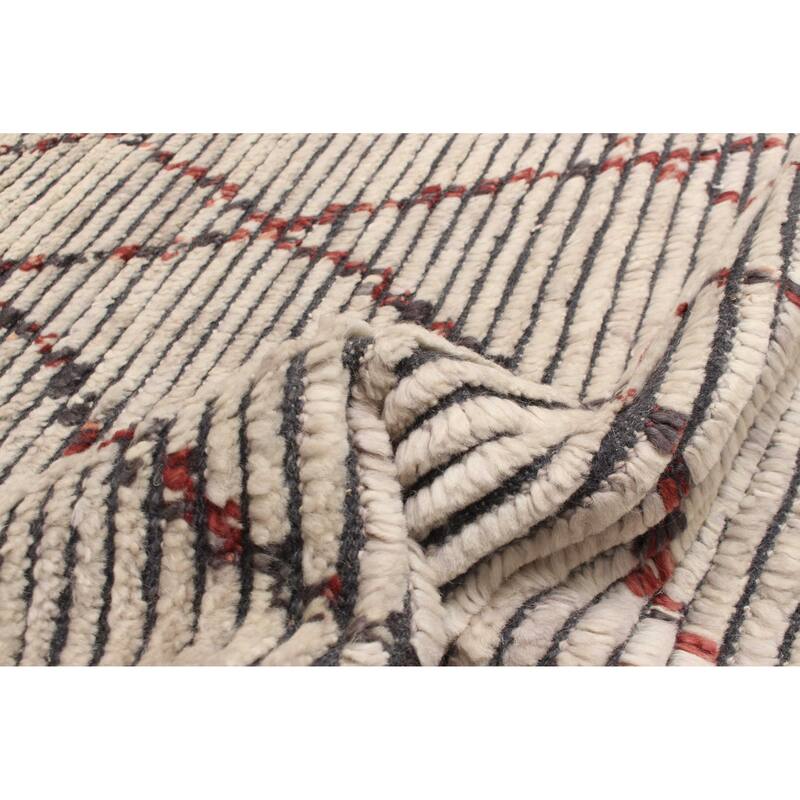 ECARPETGALLERY Hand-knotted Tangier Grey Wool Rug - 2'11 x 4'11