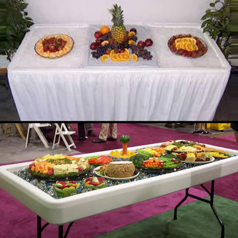 Modern Home 4-inch Party Ice Bin Table with Skirt