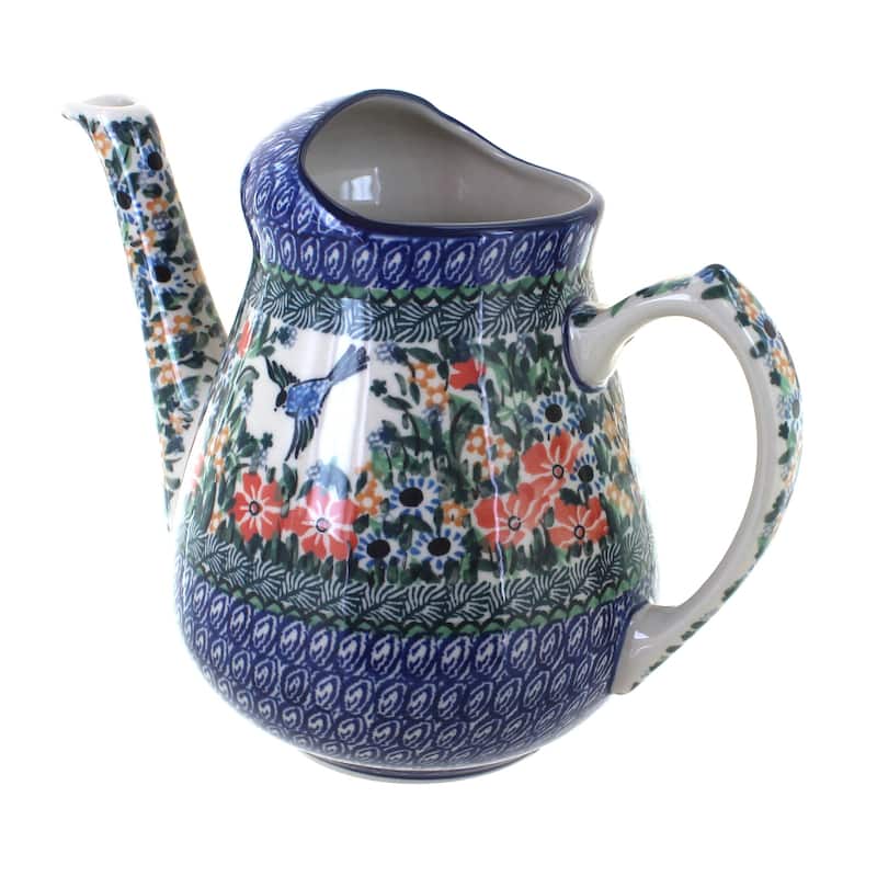 Blue Rose Polish Pottery 521 Ceramika Artystyczna Watering Can - Maria