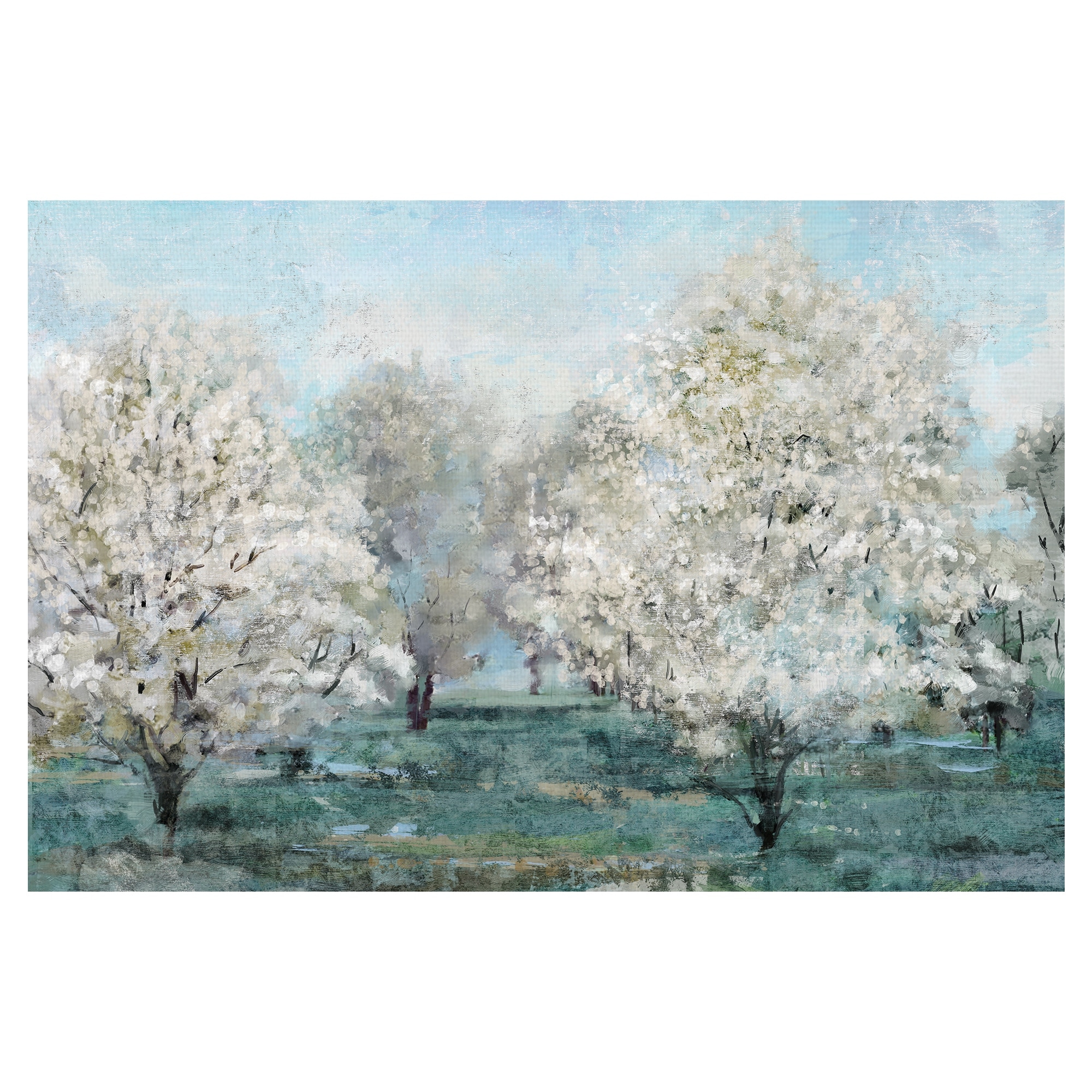 Flowering Trees by Studio Arts Canvas Art Print