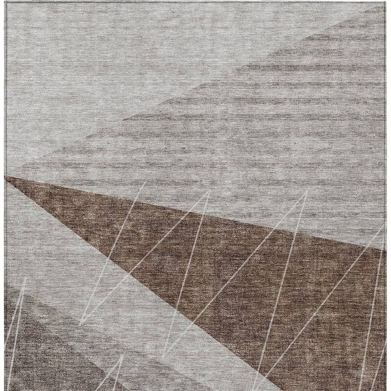 HomeRoots Geometric Transitional Rectangle Outdoor Rug