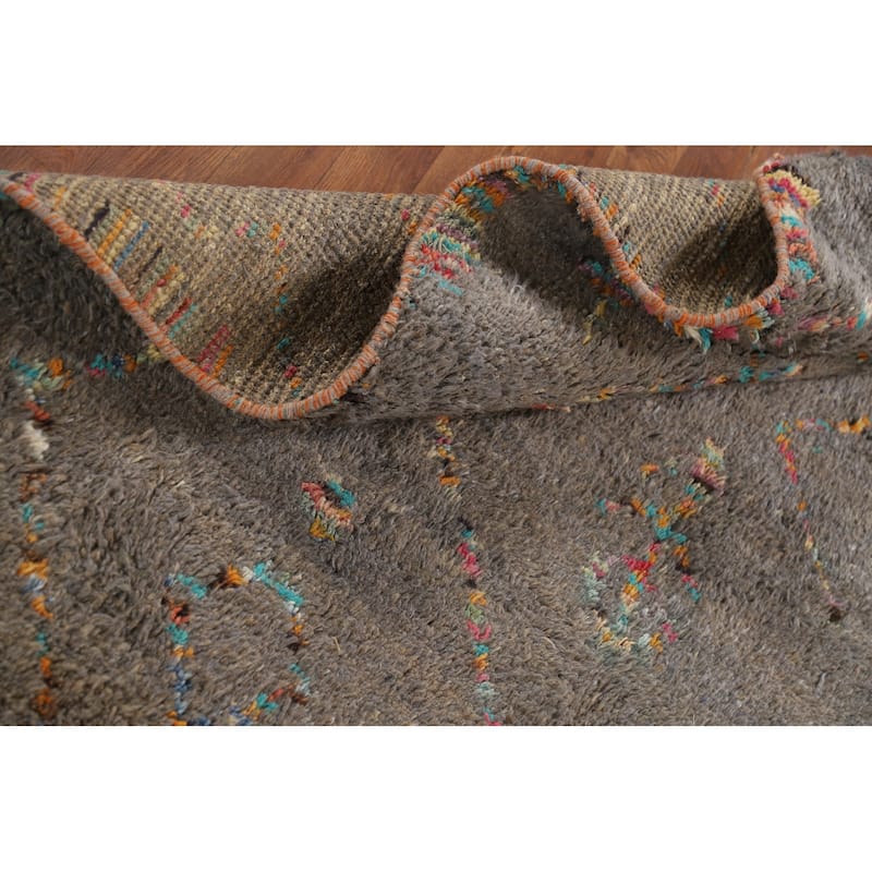 Trellis Plush Moroccan Oriental Area Rug Handmade Wool Carpet - 5'1" x 7'11"
