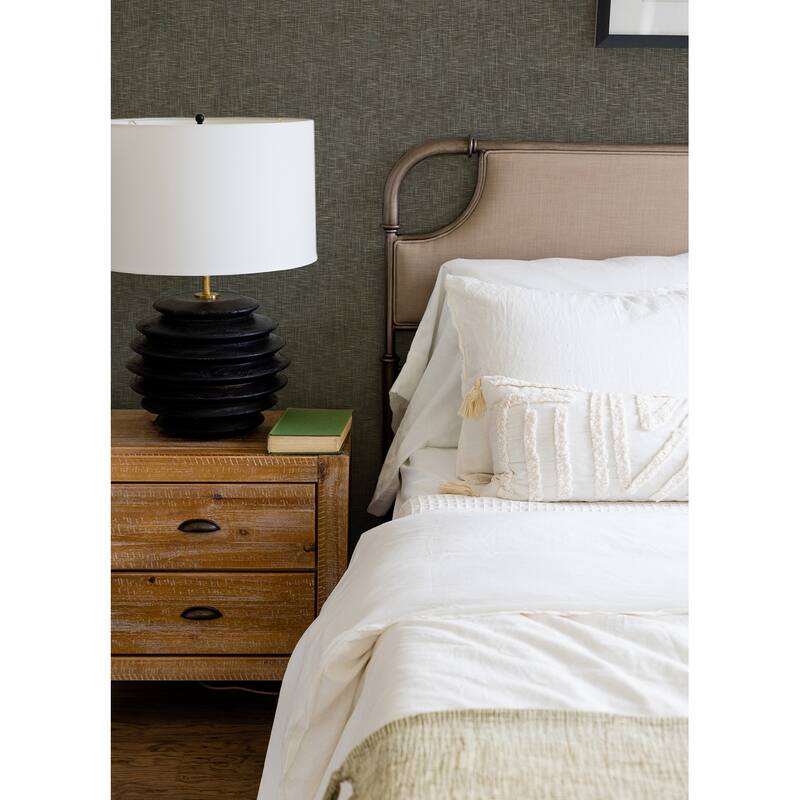 A-Street Prints Genji Dark Grey Woven Wallpaper