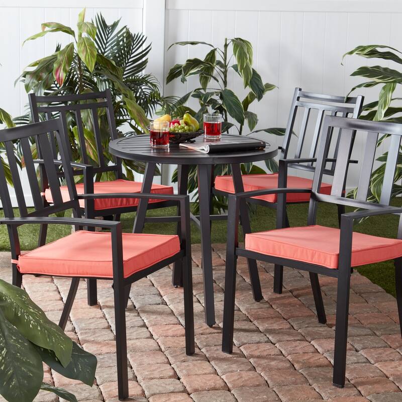 Greendale Home Fashions 18-Inch Square Outdoor Chair Pad (4-Pack)