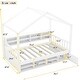 preview thumbnail 3 of 7, Twin Size Wooden House Bed with Shelves and a Mini-cabinet, White