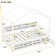preview thumbnail 3 of 7, Twin Size Wooden Kids Furniture House Bed Kids Bed with Shelves and a Mini-cabinet, White