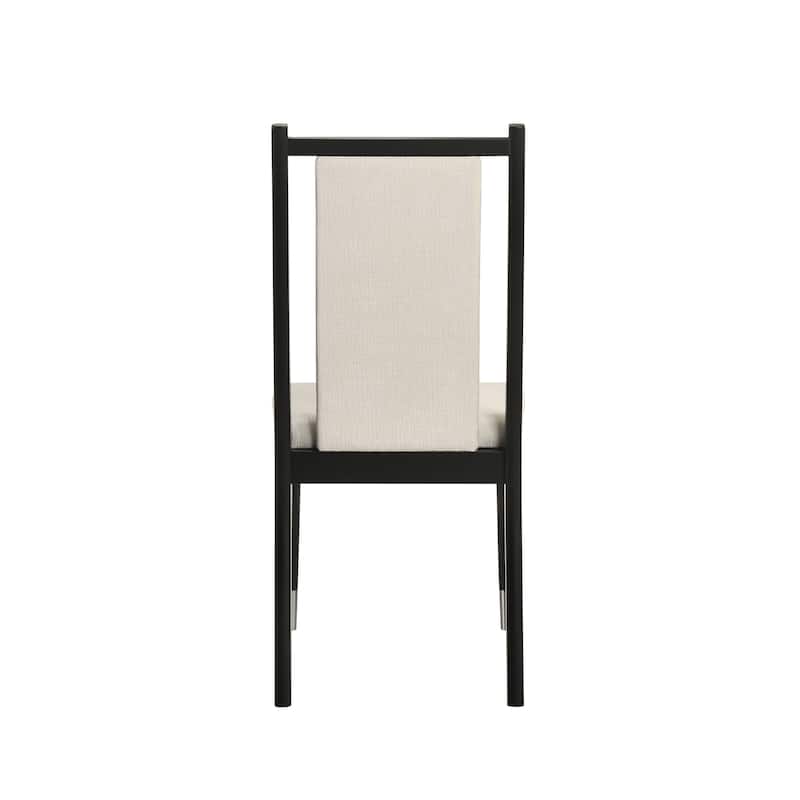 Furniture of America Kalor Modern 5-Piece Black and White Sintered Stone Top Rectangle Dining Table Set