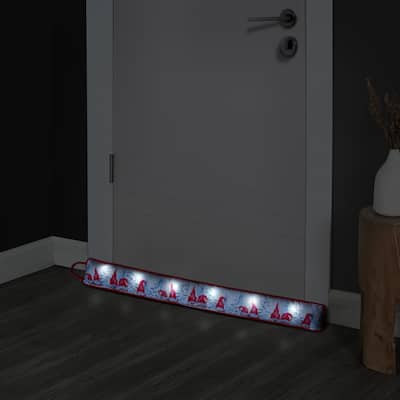 Asher Home Gnome Walk Microfiber LED Draft Guard Weatherstrip - 36" x 4" x 3"
