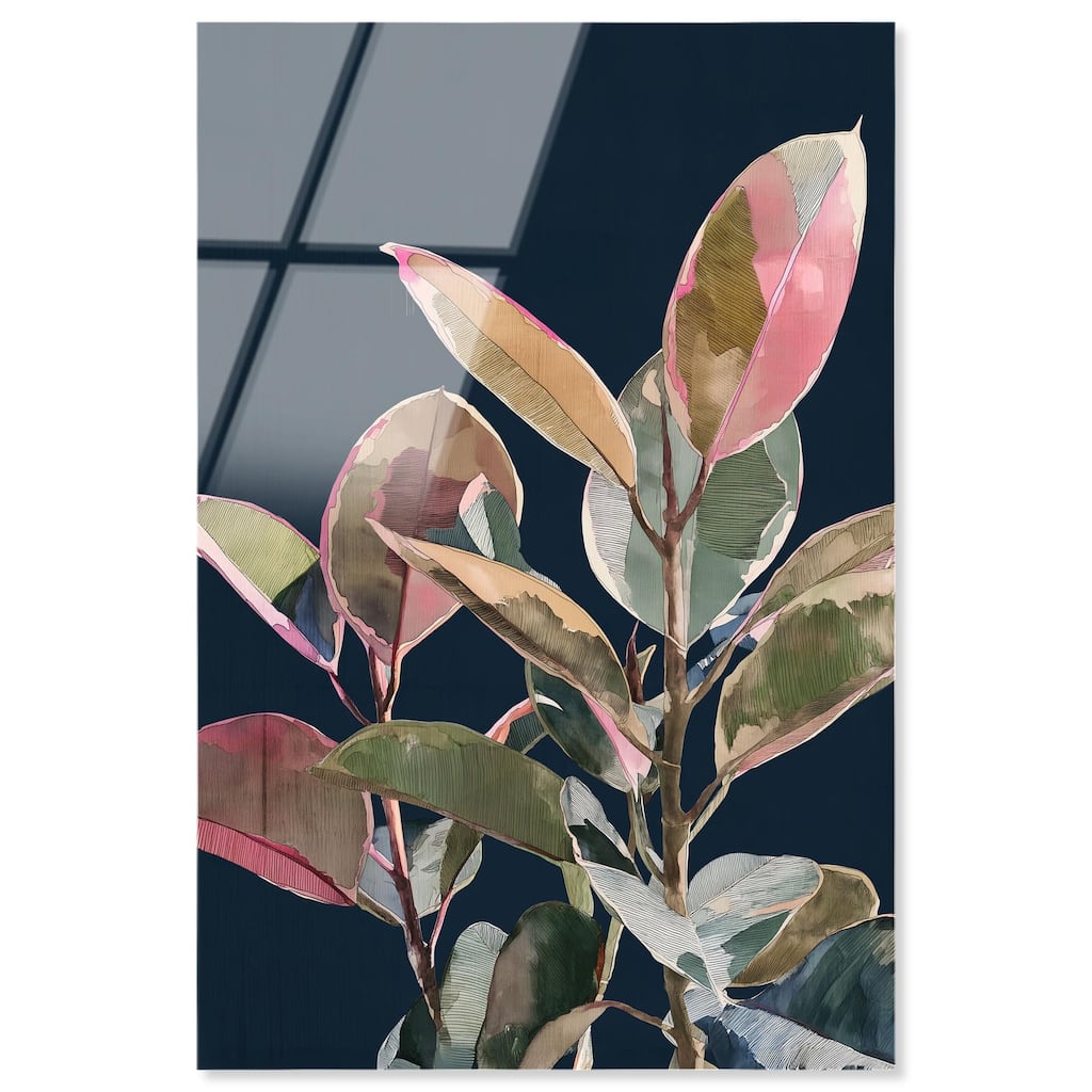 Fuchsia Frond II Acrylic by Art Remedy, Ready to Hang