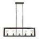 preview thumbnail 11 of 21, 5-Light Mid-Century Modern Industrial Linear Kitchen Island Pendant Vintage Rectangle Glass Chandelier