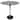 LeisureMod Verve 48" Round Dining Table with Sintered Stone TableTop and Black Steel Base for Kitchen & Dining Room