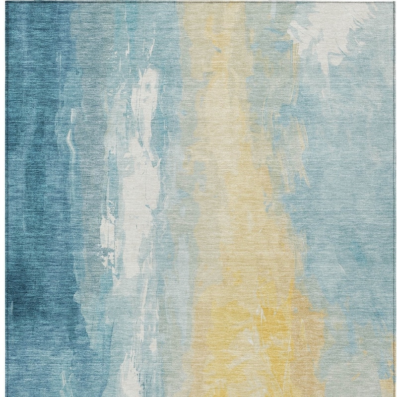 HomeRoots Abstract Transitional Rectangle Outdoor Rug