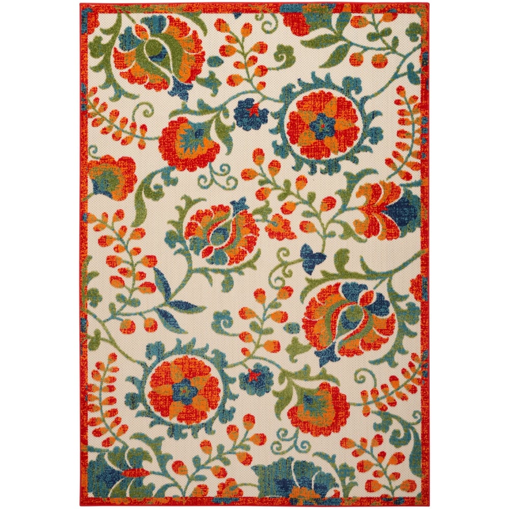 Nourison Alice Indoor/Outdoor Floral Area Rug