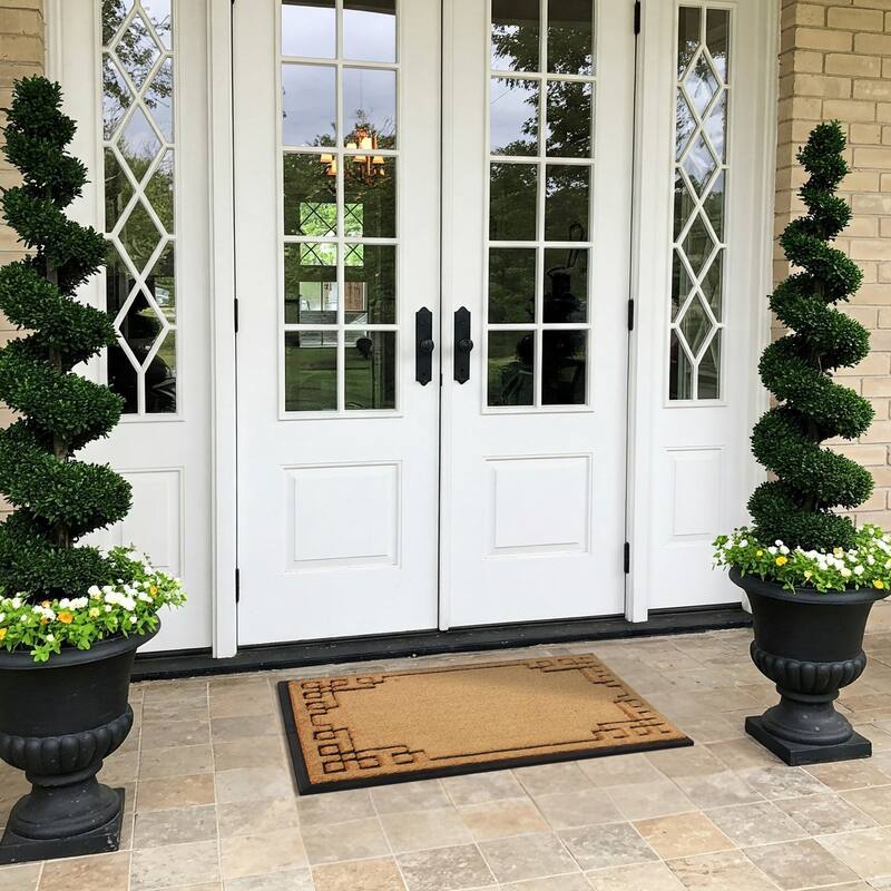 A1HC Natural Coir & Rubber Door Mat, Heavy Duty, Dirt Trapping, Long-Lasting Entrance Doormats,Thick & Durable Outdoor Entry Mat