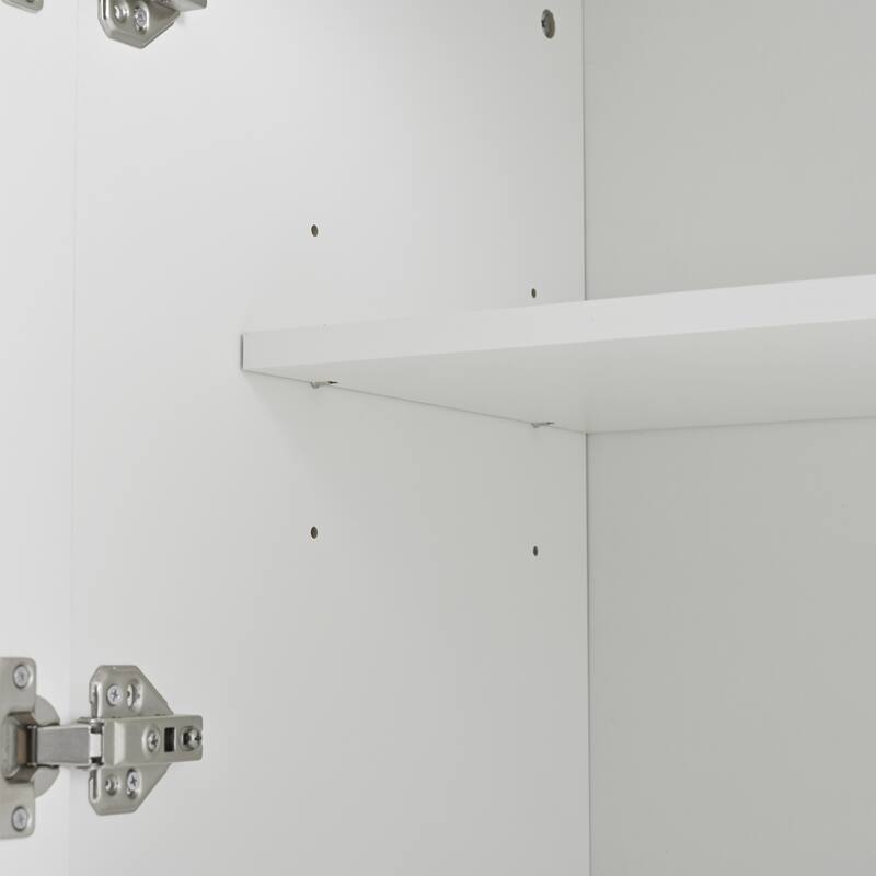 77" Tall Buffet Sideboard Storage Cabinet for Dining Room, Freestanding Kitchen Pantry Cabinetwith Drawers and Wine Racks