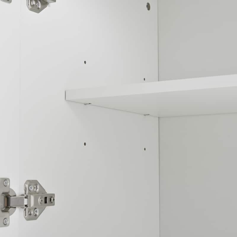 77" Tall Modern Shaker Kitchen Pantry with Wine Rack, Freestanding Storage Cabinet with Drawers & Door Shelves