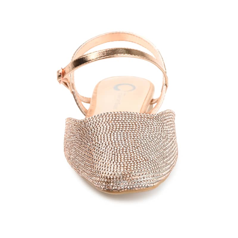 Journee Women's Nysha Evening Dress Flats - Bronze - 8.5