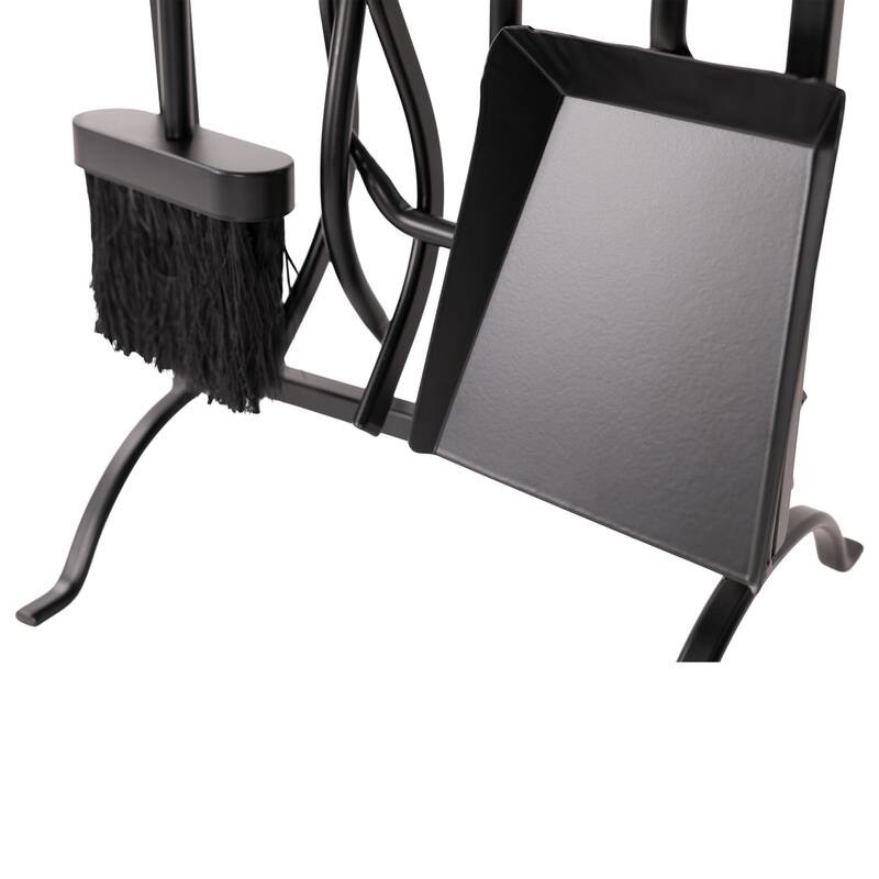Hastings Home 5-piece Wrought Iron Fireplace Tool Set