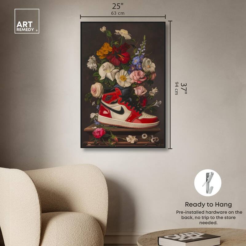 Sneaker Bouquet II Canvas by Art Remedy