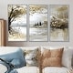 preview thumbnail 1 of 7, Designart - Gold Bosphorus Strait In Turkey - Turkey Wall Art Set of 3 - Large Traditional Framed Canvas Wall Art 38 in. W x 28 in. H - Wood - Silver