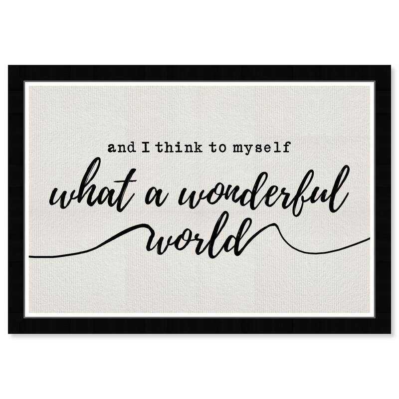 Wynwood Studio 'A Wonderful Life' Typography and Quotes White Wall Art Framed Print