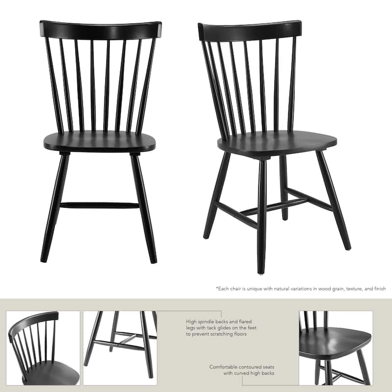 Bush Furniture Windsor High Back Spindle Dining Chairs - Set of 2