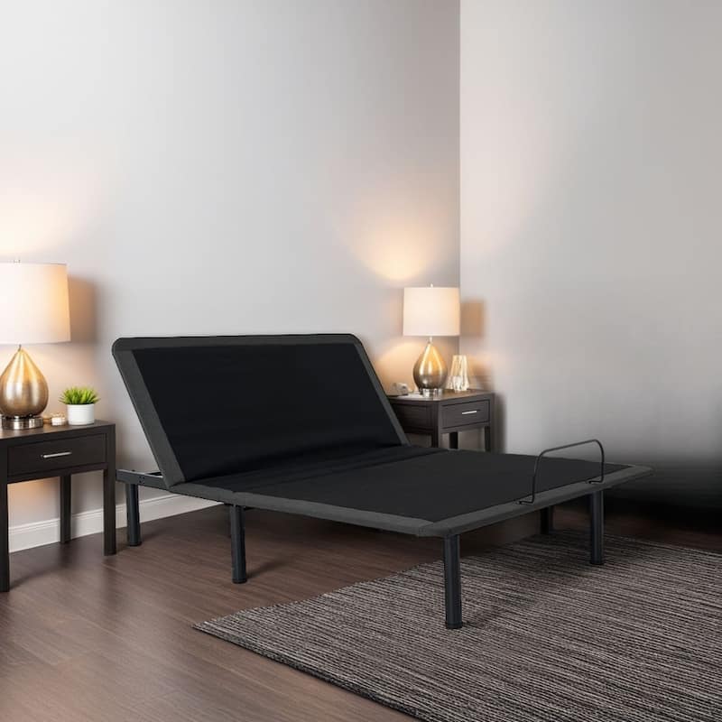 Queen Size Adjustable Bed Frame with Voice Control and Quick Assembly