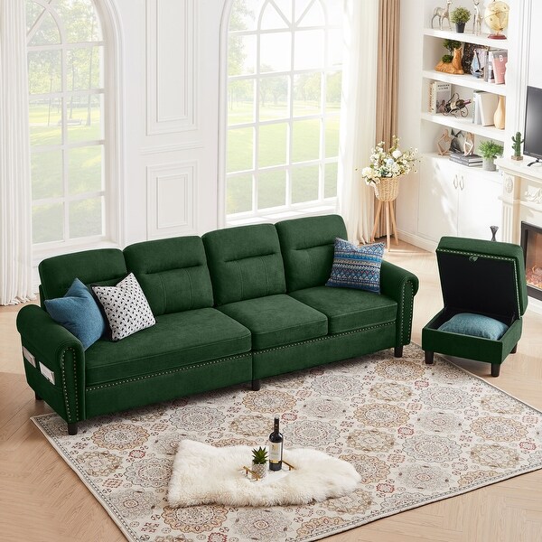 4 Seater L Shaped Reversible Sectional Sofa with Storage Ottoman On Sale Bed Bath Beyond 37992798