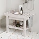 preview thumbnail 6 of 62, Acrylic Waterproof Shower Bench with Storage Shelf, Bathroom Stool & Organizer