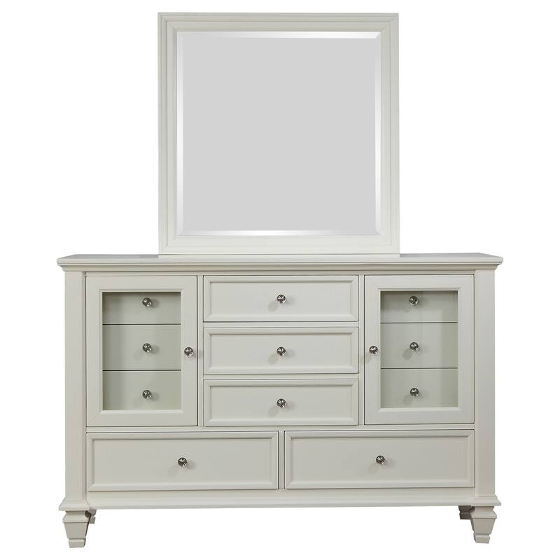 Sandy Beach Coastal Wood 11-drawer Bedroom Dresser