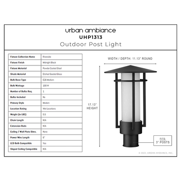 Mid century modern outdoor post light cheap