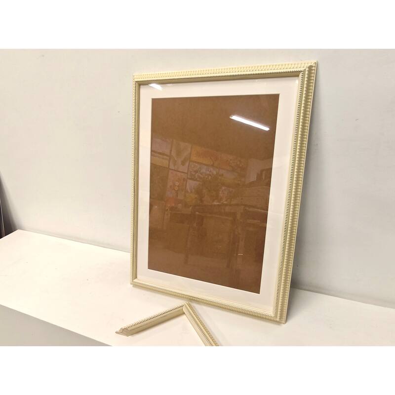 Solid Wood Picture Frame - Replaceable Canvas Art Frame with Organic Glass, Elegant Framed Wall Decor for Living Room