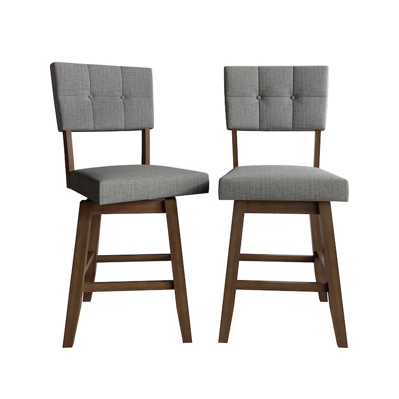 CraftPorch Modern Swivel Counter Chairs - Grey