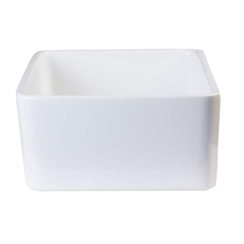 ALFI AB503-W White Fireclay 23-inch Single Bowl Farmhouse Kitchen Sink