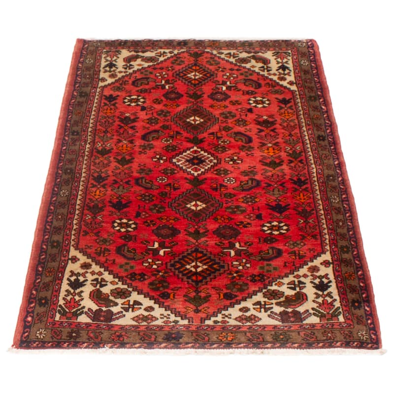 ECARPETGALLERY Hand-knotted Andelz Red Wool Rug - 3'7 x 5'11