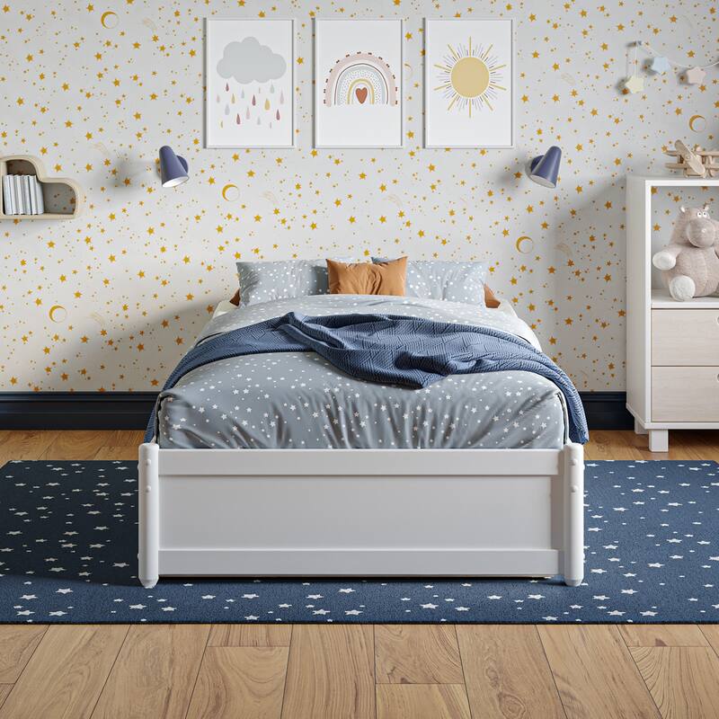 Barcelona Panel Platform Bed with Twin Trundle