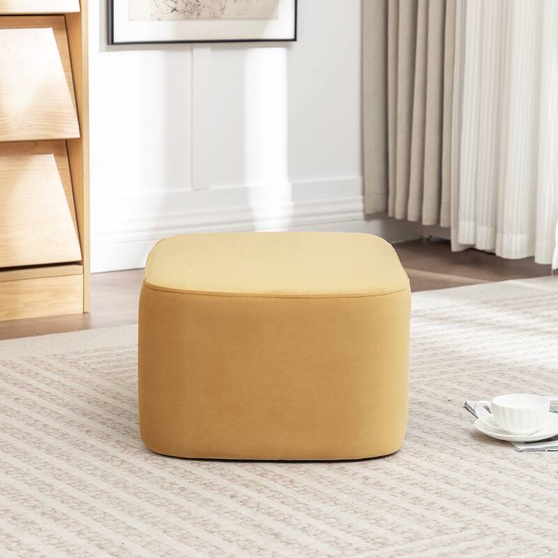 SEYNAR Modern Velvet Rectangle Accent Ottoman