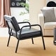 preview thumbnail 7 of 33, Glitzhome Set of 2 25.75"W Mid-Century Modern Leatherette Accent Chair - 25.75" W X 29.75" H X 29.75" D