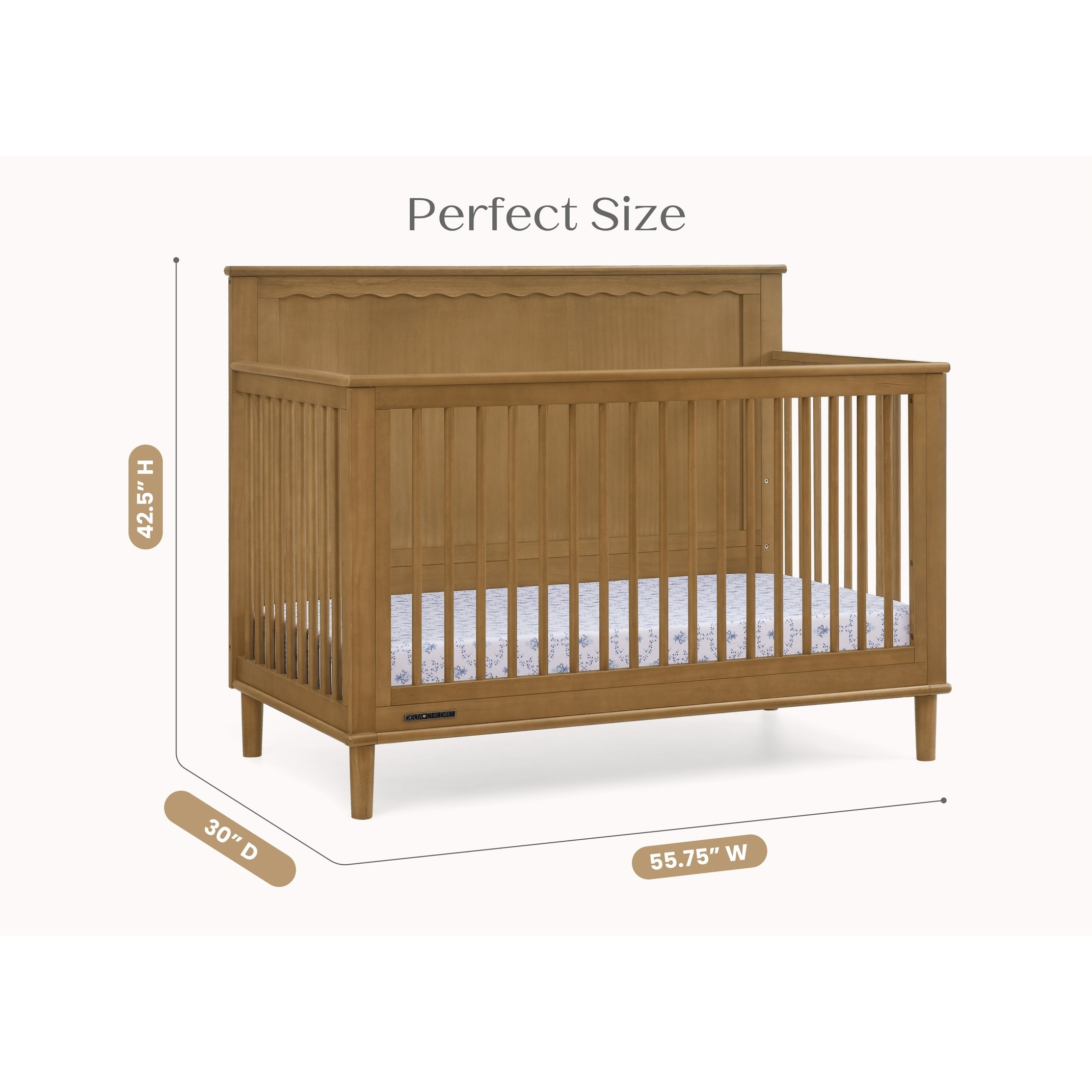 Penelope 6-in-1 Convertible Crib - Greenguard Gold Certified - Bed