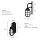 preview thumbnail 4 of 14, Hunter Starklake 1 Light Wall Sconce, Damp Rated, Industrial, Cage, Rustic