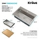 preview thumbnail 49 of 137, KRAUS Kore Workstation Drop-In Stainless Steel Kitchen Sink