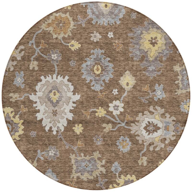 HomeRoots Floral Traditional Rectangle Outdoor Rug