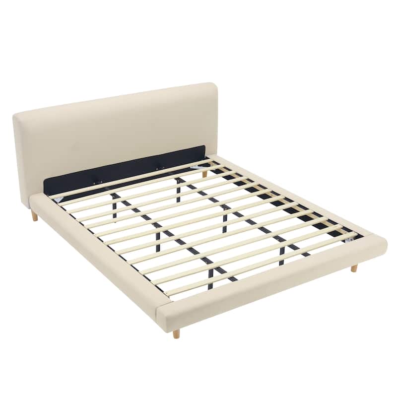 Christopher Knight Home - Havenoak Modern Upholstered Bed Frame with Chunky Headboard