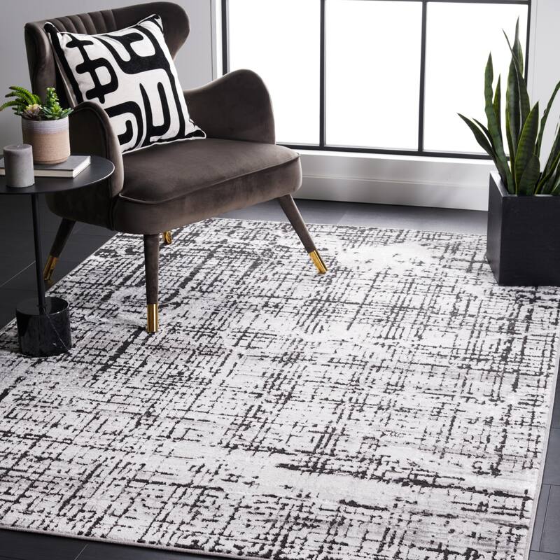 SAFAVIEH Amelia Mladenka Abstract Distressed Rug - 8' x 10' - Grey/Charcoal