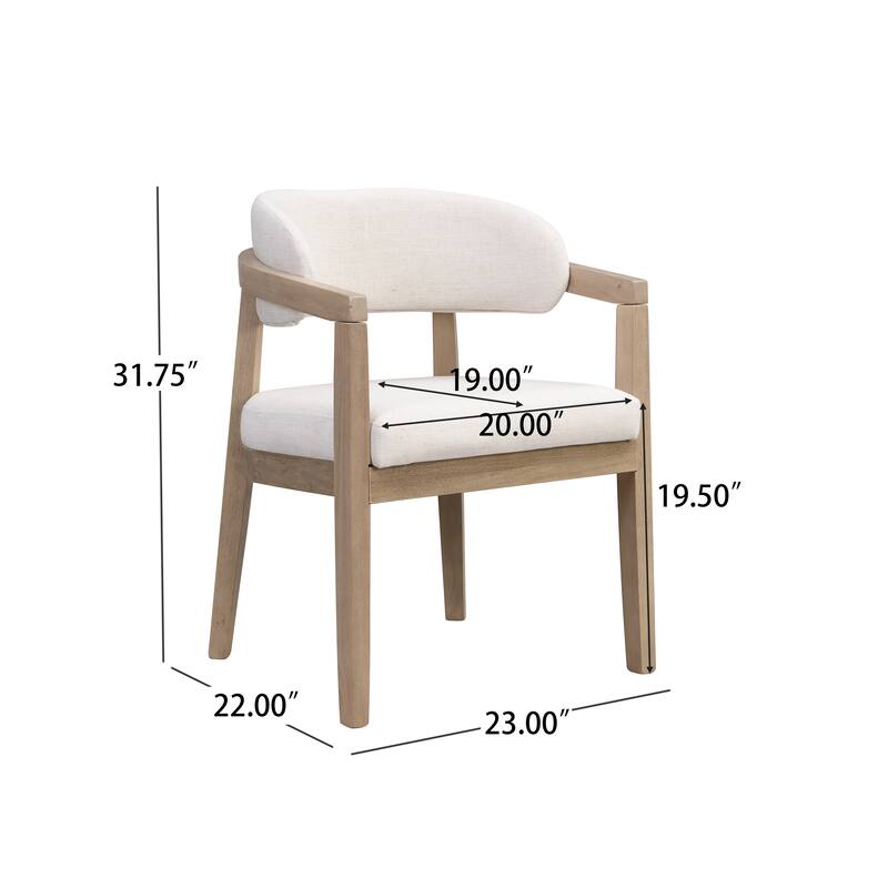 Christopher Knight Home - Marlowe Rubberwood Upholstered 7 Piece Dining Set